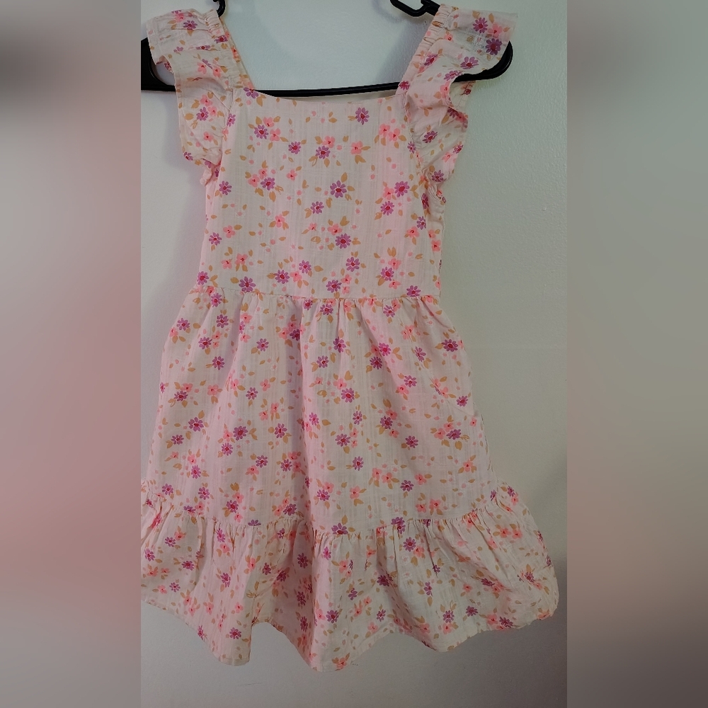 Cat & Jack Pink Floral Girls Dress With Pink Slip. Size 8🩷🩷